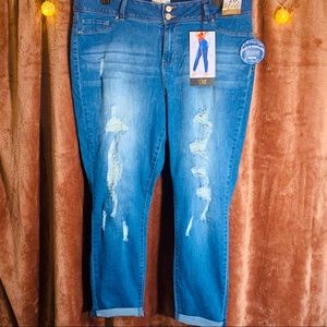 Blue Ripped and Distressed Jeans (Size 20)